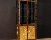 French lacquered, gilded and painted chinoiserie display cabinet