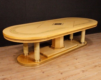Italian conference table in exotic wood from 20th century