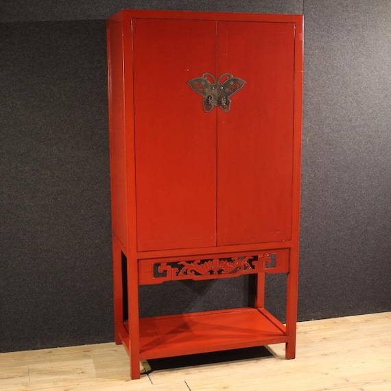 Chinese lacquered cabinet from the second half of the 20th century