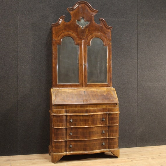 Trumeau furniture desk bureau cabinet in wood antique style living room 900