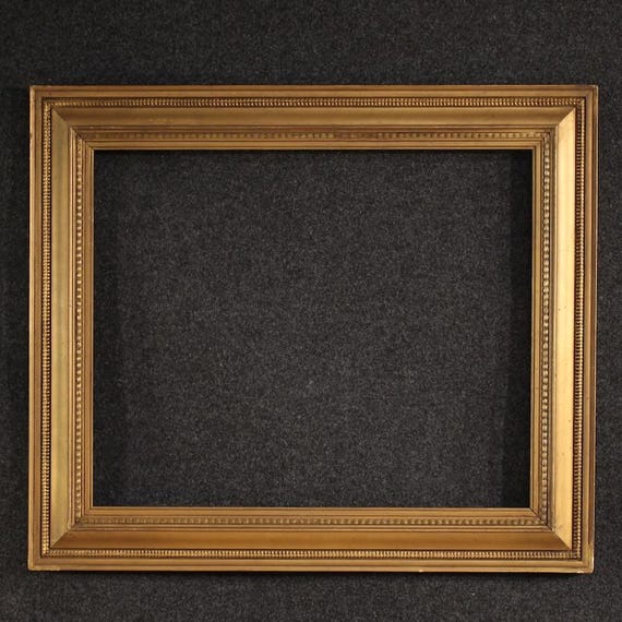 Italian gold frame in wood and plaster furniture mirror painting 20th century