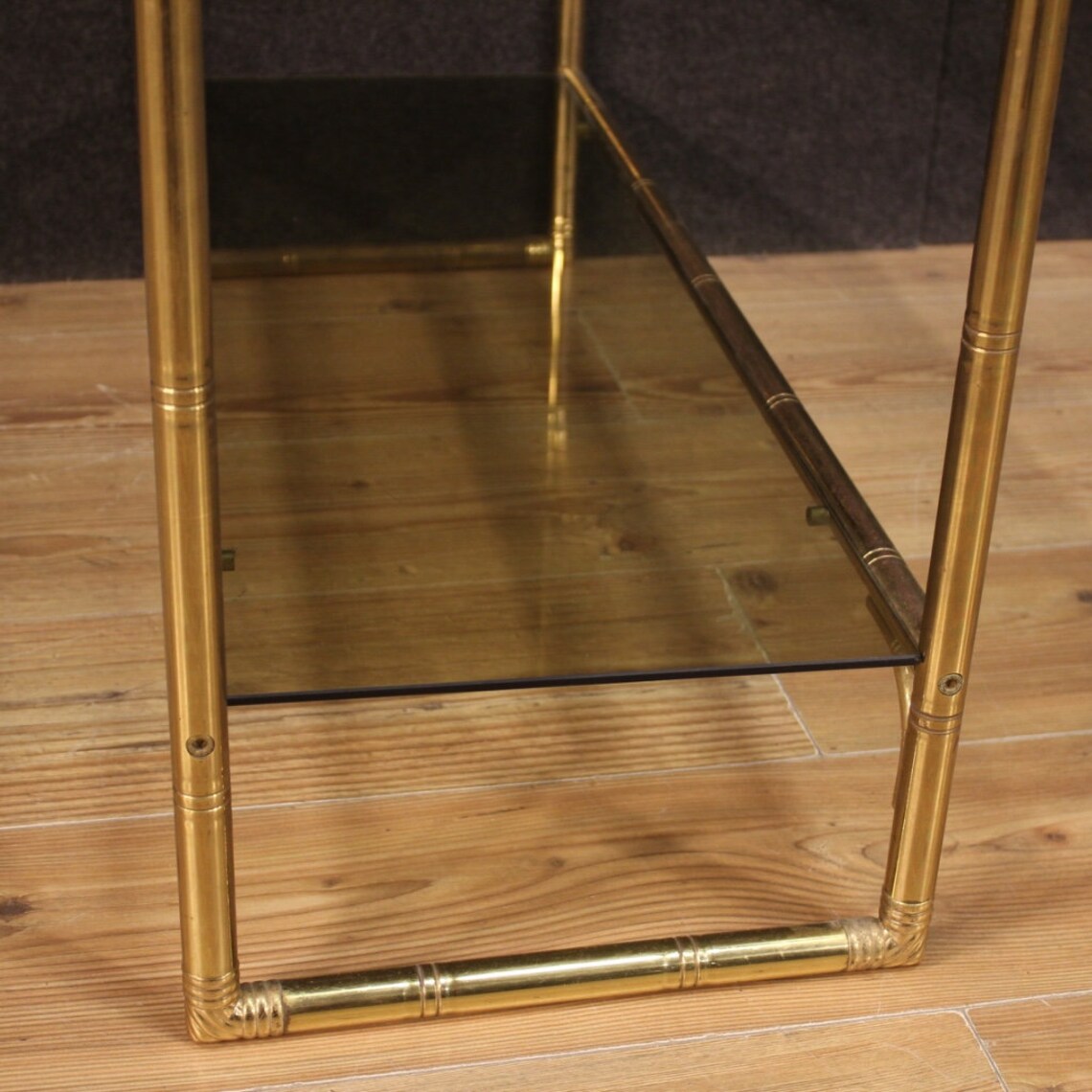 Bookshelf in Gold Metal Faux Bamboo Etagere Vintage 4 Shelves Etsy