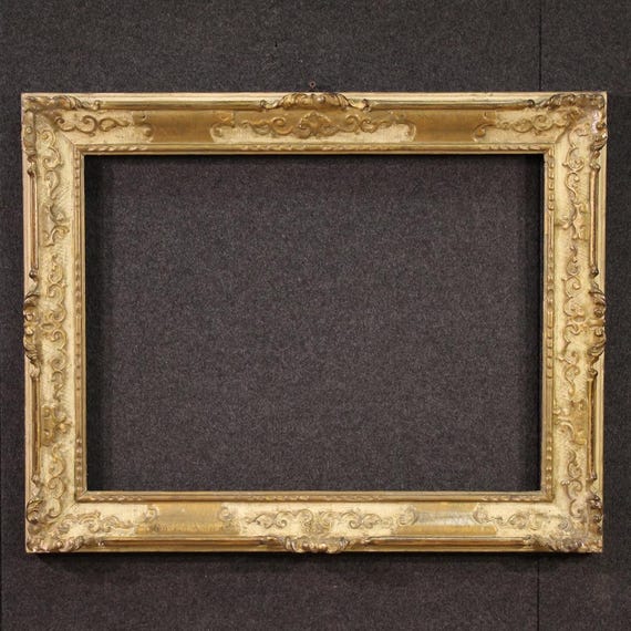 Italian frame lacquered gold wood furniture mirro antique style 20th century