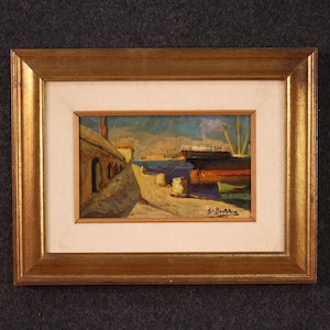 Artwork signed Giovanni Bartolena painting oil on board art 20th century