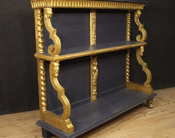 Etagere furniture bookcase vitrine in painted and gilt wood antique style 900