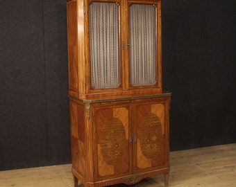 Sideboard bookcase in wood furniture cabinet vitrine inlaid commode