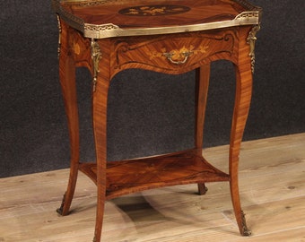 Inlaid side table furniture antique style vintage night stands 20th century