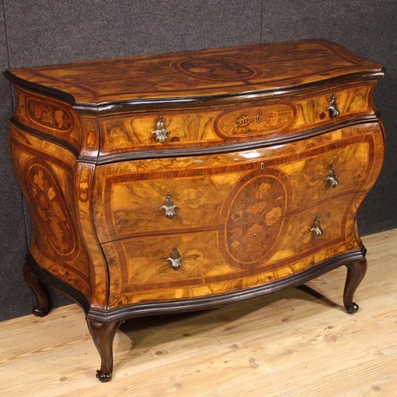 Lombard Venetian chest of drawers furniture commode 20th century Louis XV style