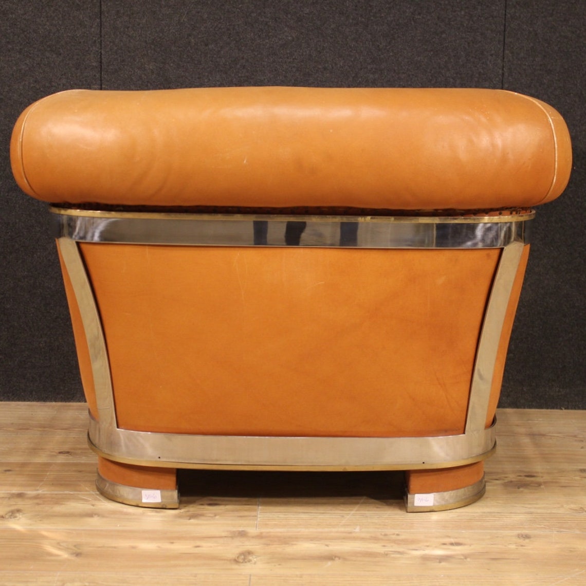 Italian Design Armchair Furniture in Leather Living Room Chair Vintage ...