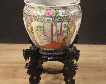 RK214 Große chinesische Vase Kürbisvase Porzellan handbemalt China 