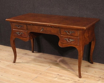 Writing desk Italian furniture in wood antique style Louis XV 20th century