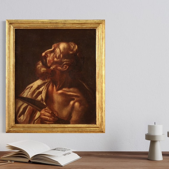 Saint Bartholomew painting oil on canvas religious 17th century 600 artwork