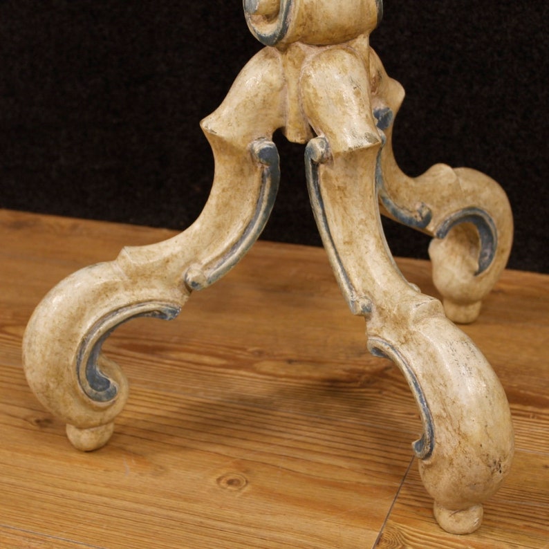 Pair of lacquered and painted Venetian consoles