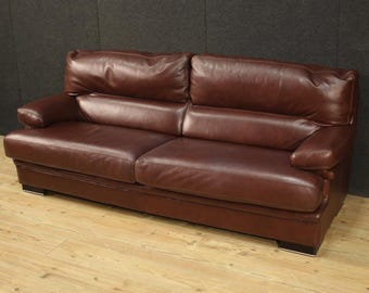 Grote leren bank vintage meubels woonkamer modern modernisme 20e eeuw