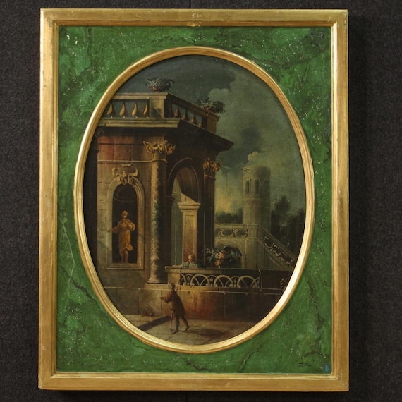 18th century Italian architectural capriccio painting
