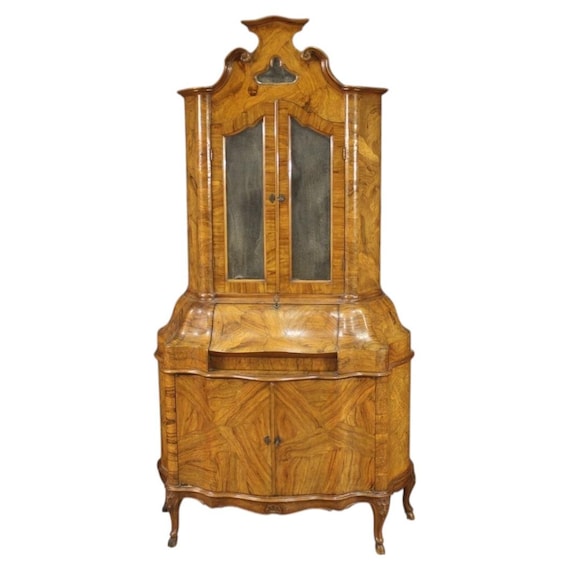 Venetian trumeau wood mirrors furniture sideboard 20th century writing cabinet