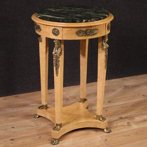 Retour Egypte style side table furniture marble top 60s French furniture