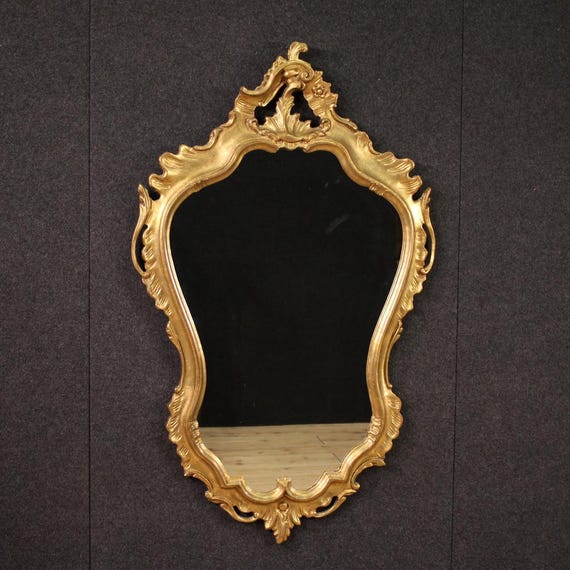 Great mirror in golden wood antique style Louis XV frame 20th century