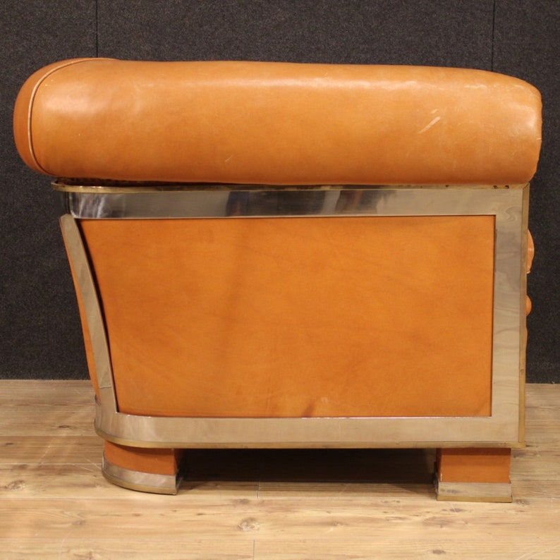 Italian Design Armchair Furniture in Leather Living Room Chair Vintage ...