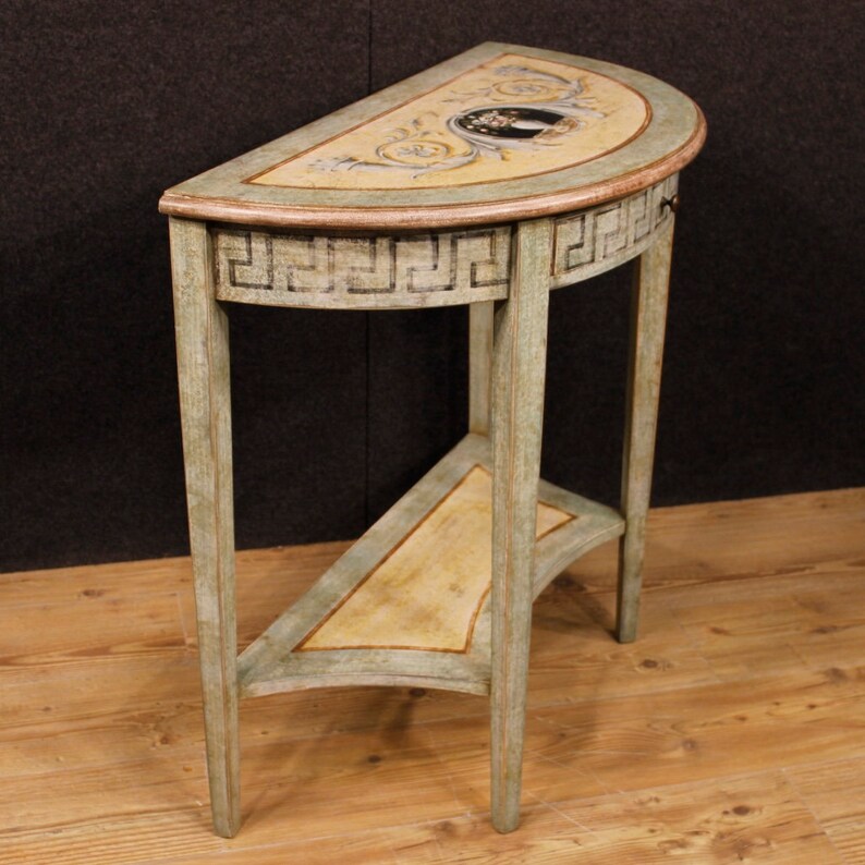 Italian lacquered and painted console in Louis XVI style