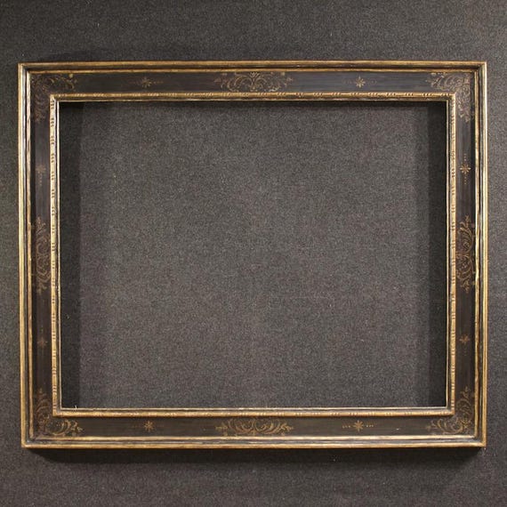 Great Tuscan frame furniture lacquered painted gold wood mirror 20th century