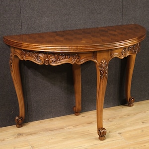 Mesa demilune mueble consola vintage extensible estilo antiguo siglo XX