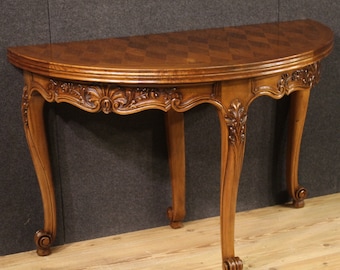 Demilune table furniture vintage console extendable antique style 20th century