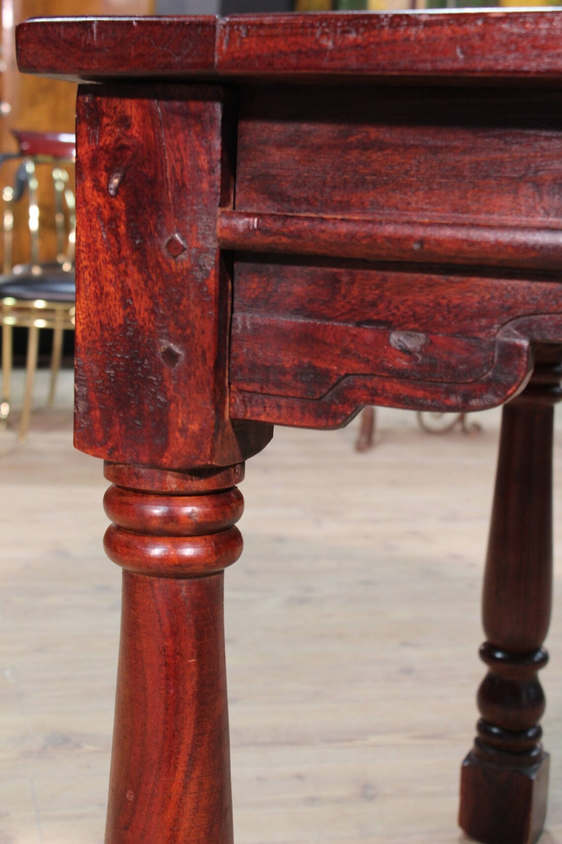 Square Table in Carved Wood - Etsy
