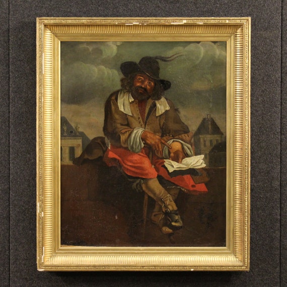 Ancient French painting of the early 19th century