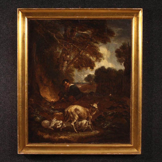 18th century English painting, pastoral landscape