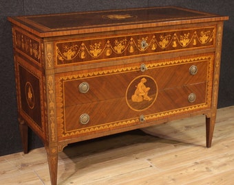 Dresser antique style Louis XVI chest of drawers inlaid commode furniture 900