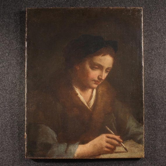 Antique painting, 17th-century Italian portrait