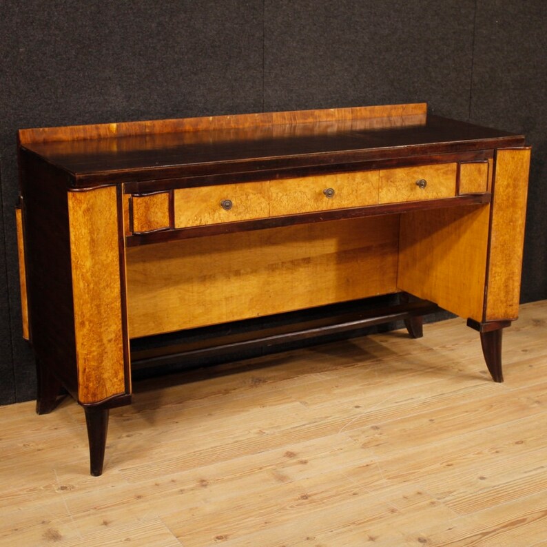 Italian Wooden Writing Desk In Art Deco Style Etsy