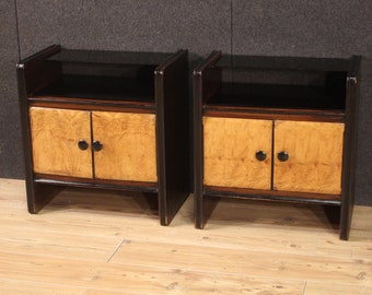 Pair of night stands vintage bedside tables furniture modern Art Deco style 900