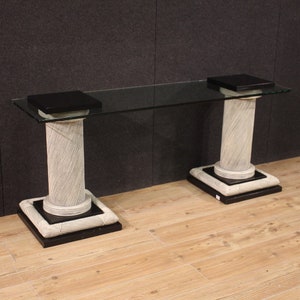 Modern console table glass furniture living room Spanish vintage 20th century