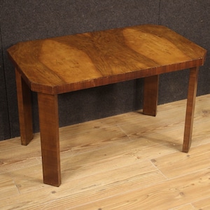 Coffee table furniture living room table antique style art deco in walnut wood