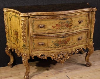 Venetian commode furniture chest of drawers lacquered wood Baroque style 900
