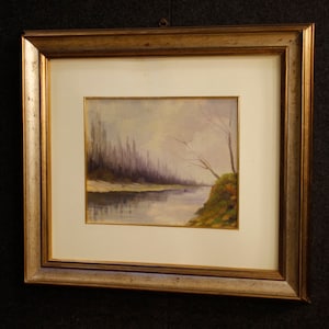 Signed Italian landscape painting from 20th century