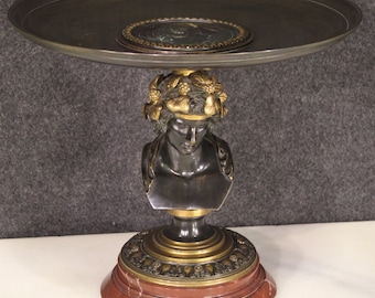 Gilded bronze stand signed Giroux dated 1871 sculpture statue of Bacchus