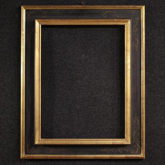Tuscan frame in lacquered gold painted wood mirror furniture 20th century