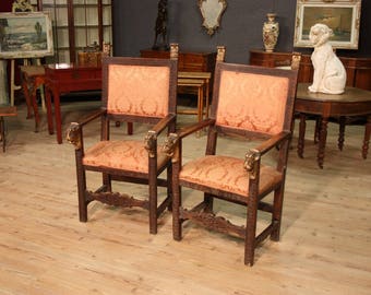 Antique pair of armchairs from 19th century