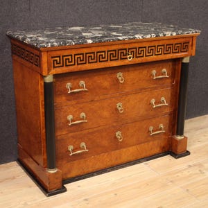 Commode antique Empire style dresser chest of drawers writing desk 20th century
