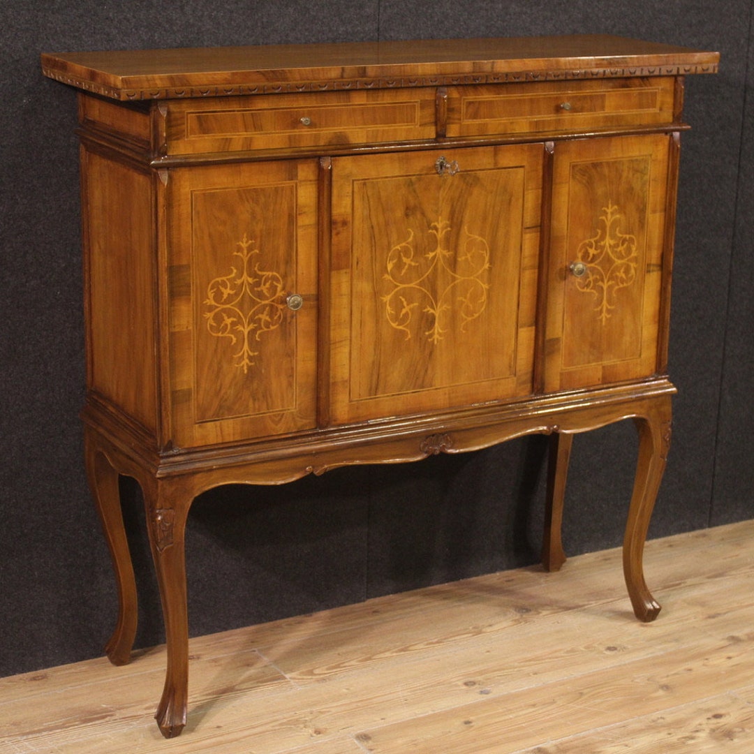 Venetian Sideboard Furniture Vintage Inlaid Cabinet Commode 20th ...