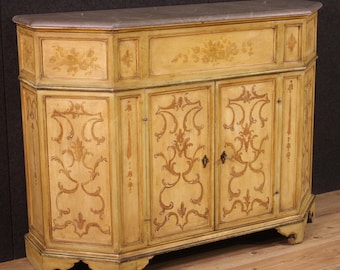 Sideboard furniture vintage lacquered antique style Venetian cabinet 1950 900