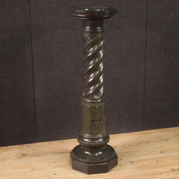 Grande colonne torsadée marbre meuble style ancien objet décor 20ème siècle 900