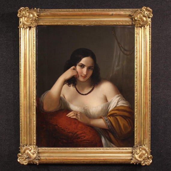 Portrait of a lady signed N. Schiavoni and dated 1842