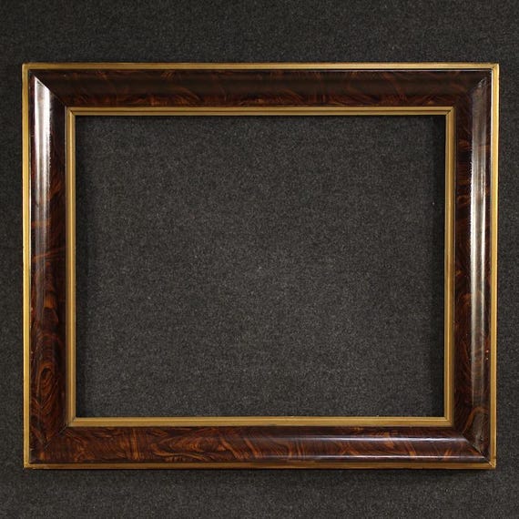 20th century lacquered and gilded wooden frame