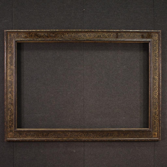 Tuscan frame in lacquered and gold wood antique style 20th century