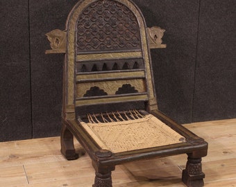 Indian chair ethnic furniture in antique oriental vintage style 20th century