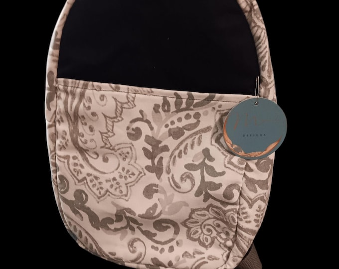 Paisley Canvas zipper Sling Bag